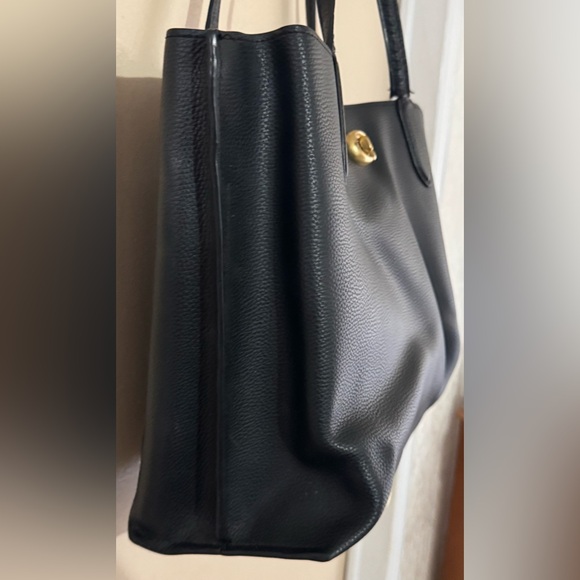 Coach Willow Work C689 Black Pebbled Leather Large Tote Bag READ - Picture 5 of 13